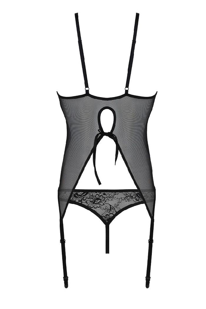 Корсет с кружевом Ursula black