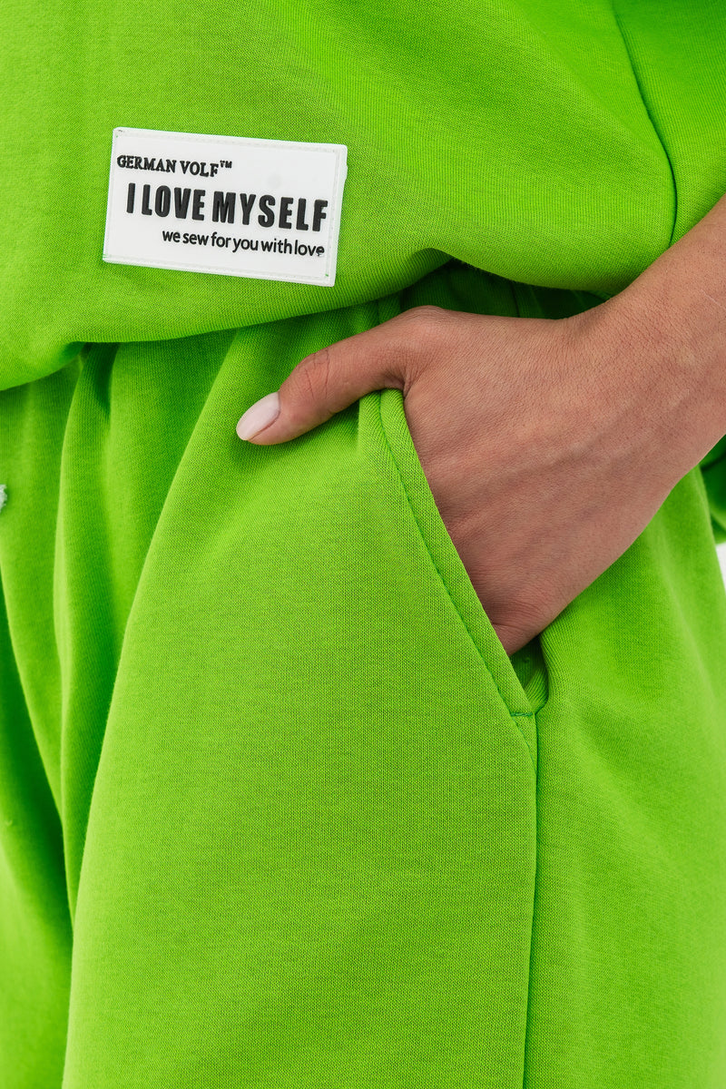 Трикотажний костюм з шортами 23035 green