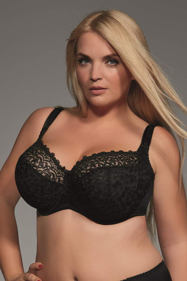 Кружевной бюстгальтер с уплотненными чашками Betty black