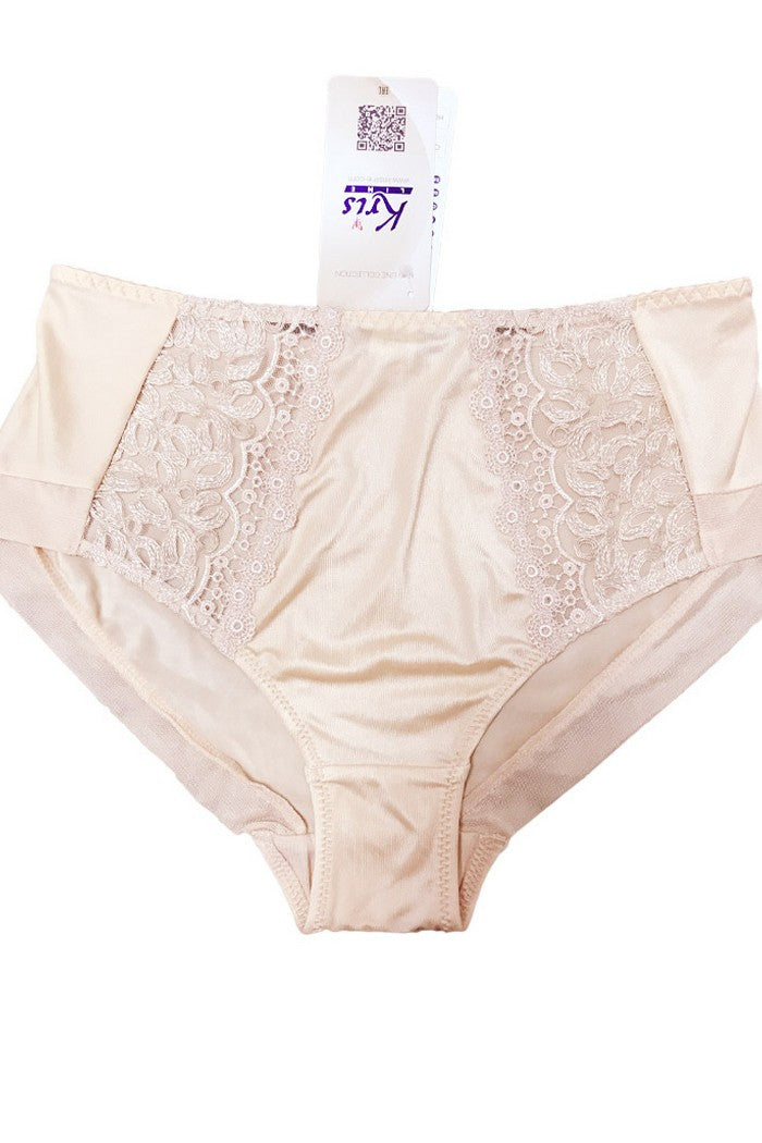 Трусики слип midi с вышивкой Betty coffe