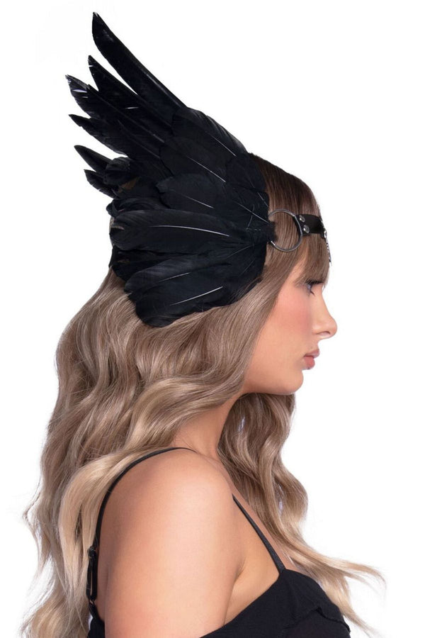 Повязка с крыльями Feather Headband black