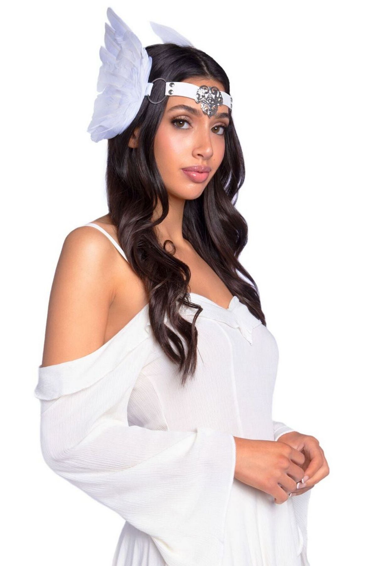 Повязка с крыльями Feather Headband white