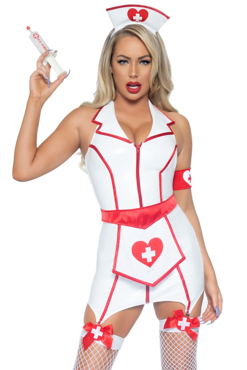 Лаковый костюм медсестры Vinyl ER Hottie