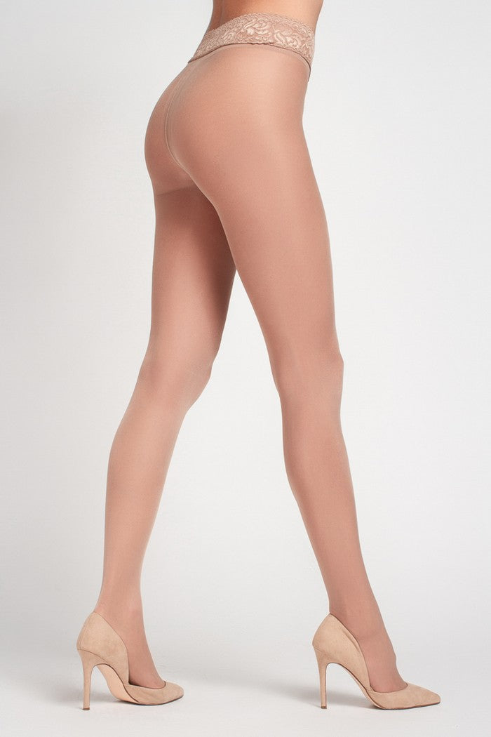 Колготки с кружевным поясом 2620 Эскиз 26 20d