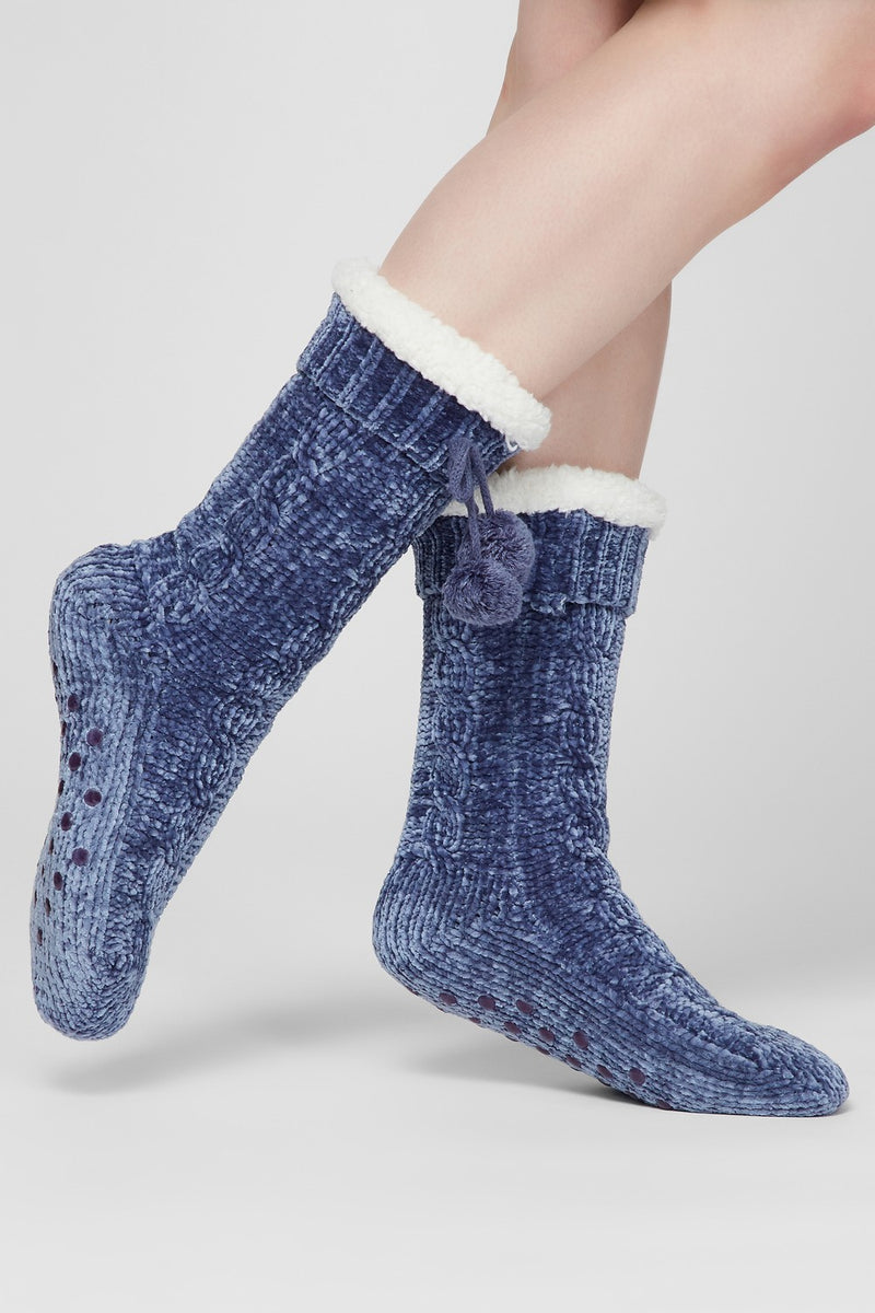 Вязанные носки с помпонами Home ABS 01