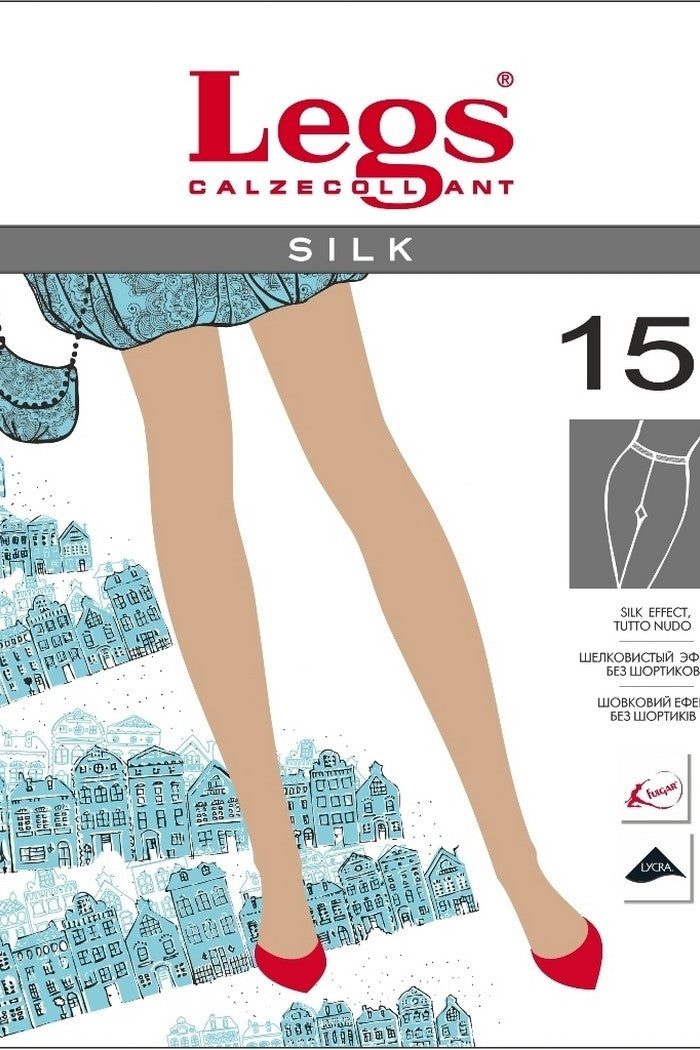 Прозрачные колготки без шортиков 201 Silk 15d