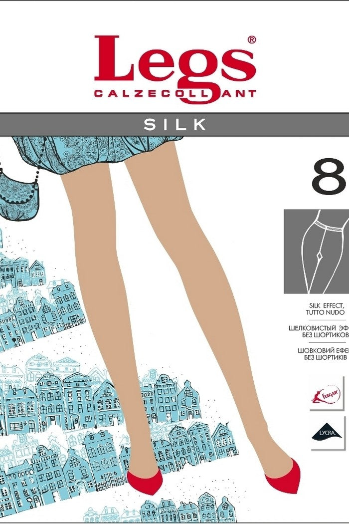 Прозрачные колготки без шортиков 200 Silk 8d