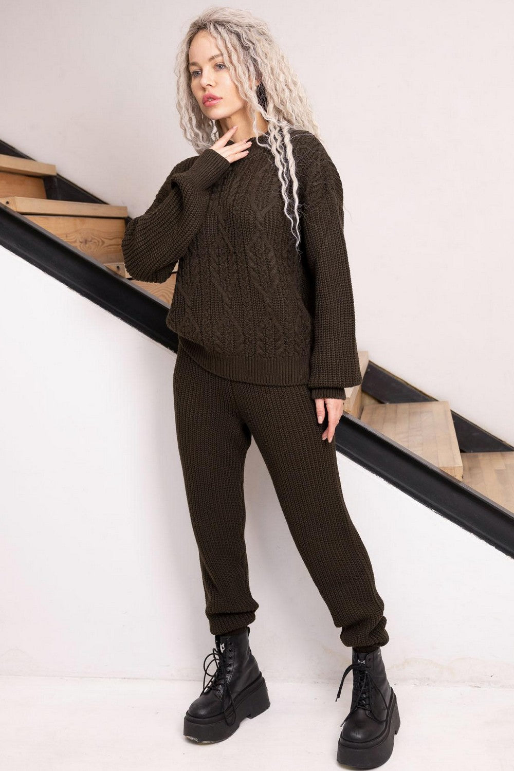 Вязанный костюм из акрила 003/81004