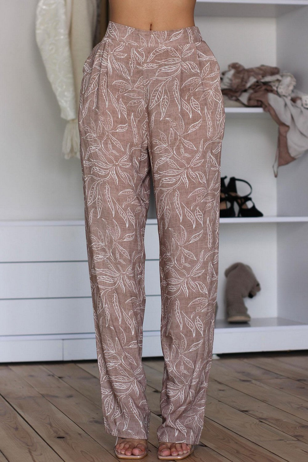 Брюки с растительным принтом 1528/67008