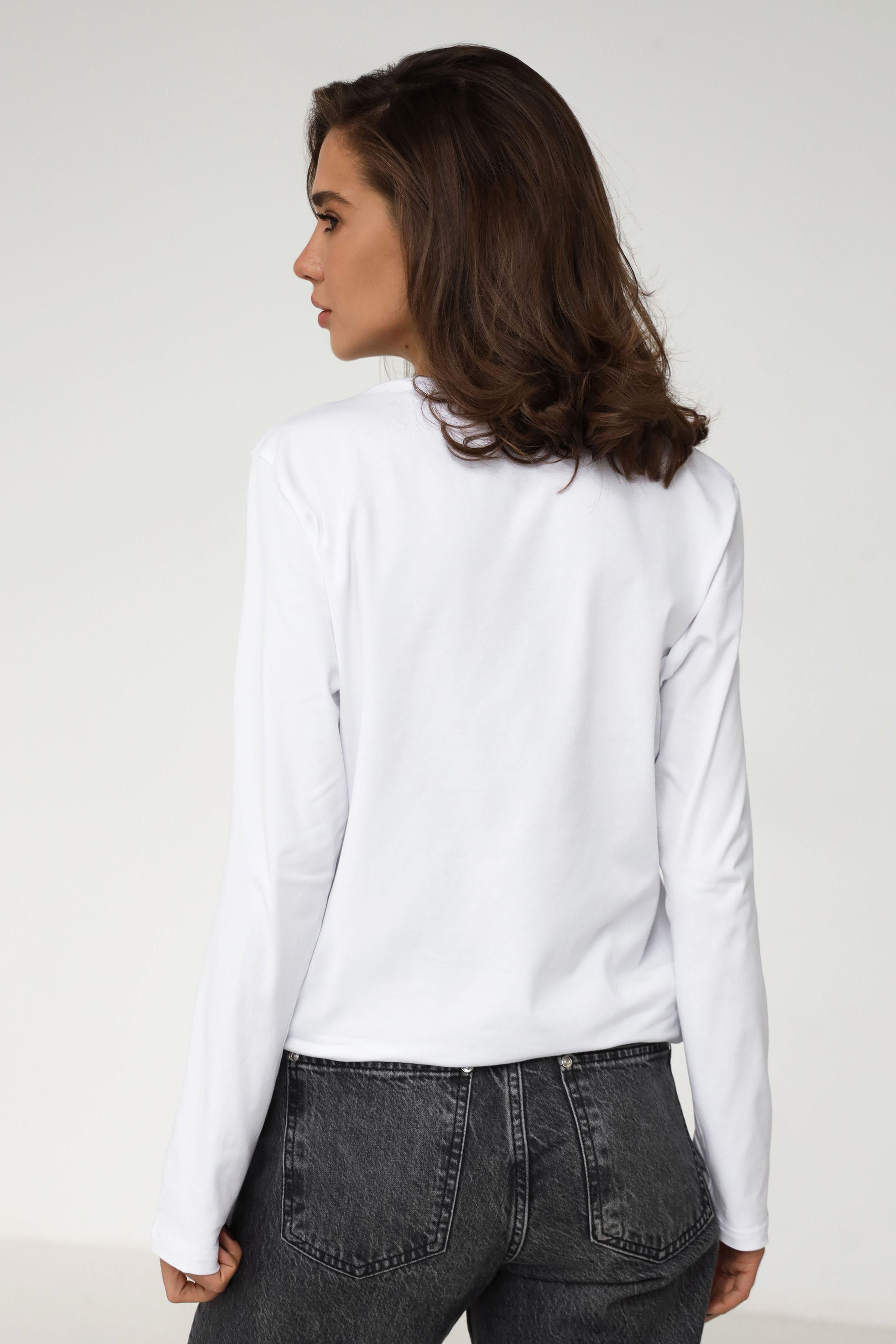 Бавовняний лонгслів 23133 white