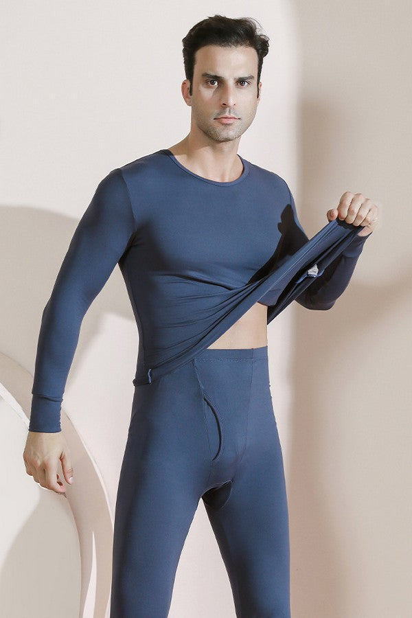 Чоловічий безшовний термолонгслів ДЛ001ТБ dark grey