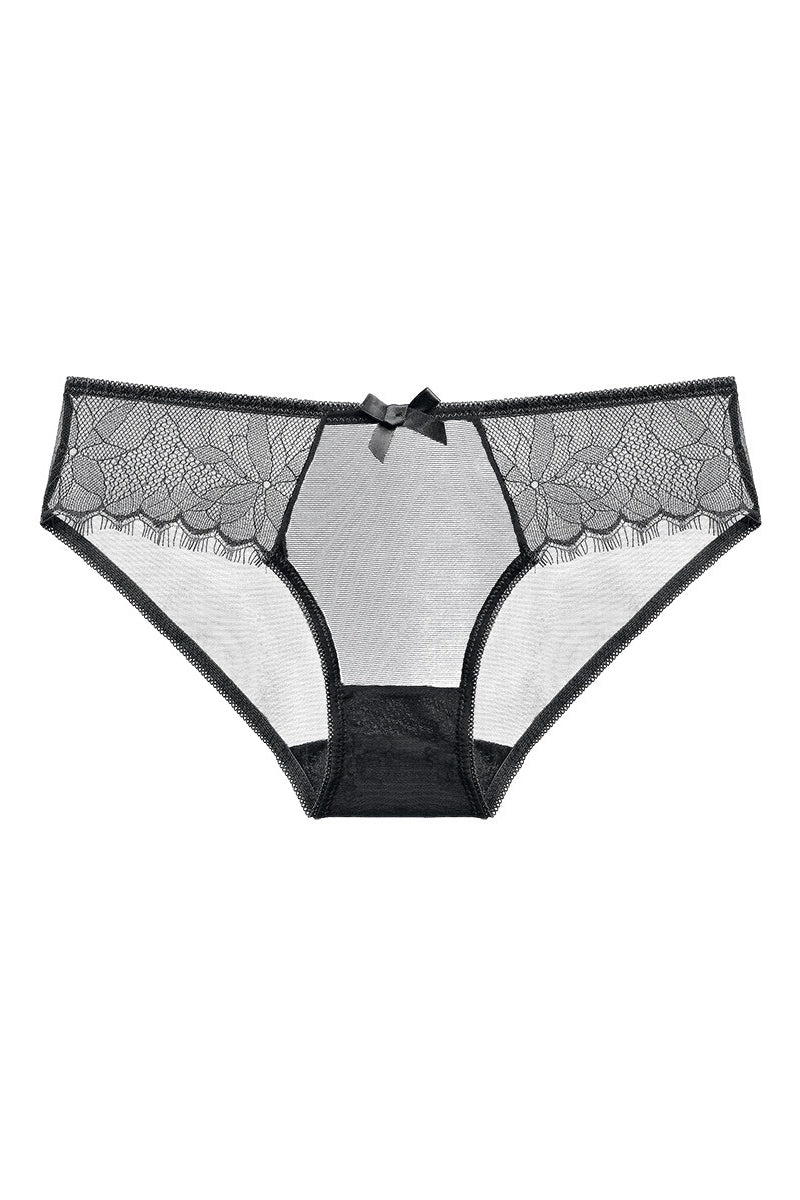 Кружевные трусики слип ФЛ002БН black
