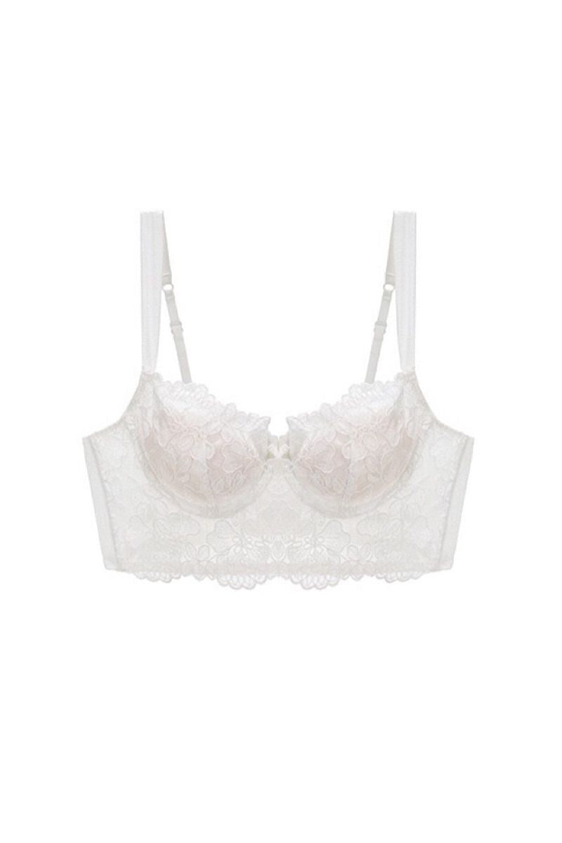 Бюстгальтер с цветочным кружевом КС006БВ white
