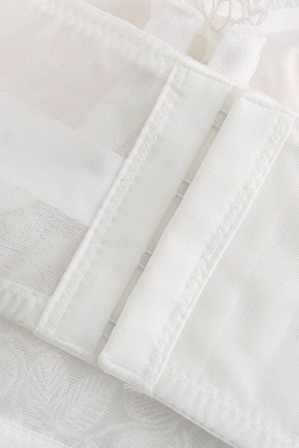 Бюстгальтер с цветочным кружевом КС006БВ white