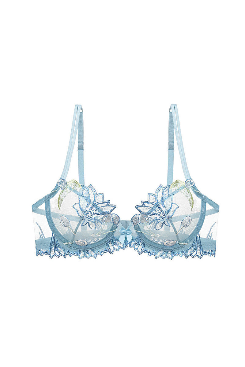 Мягкий бюстгальтер из микросетки ШВ002БВ blue