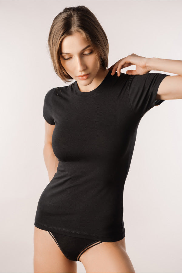 Хлопковая приталенная футболка L008 Laura