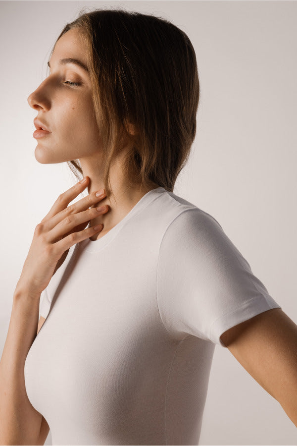 Бавовняна приталена футболка L008 Laura