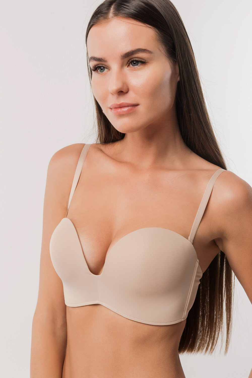 Бюстгальтер балконет без косточек L1523A Caramela beige