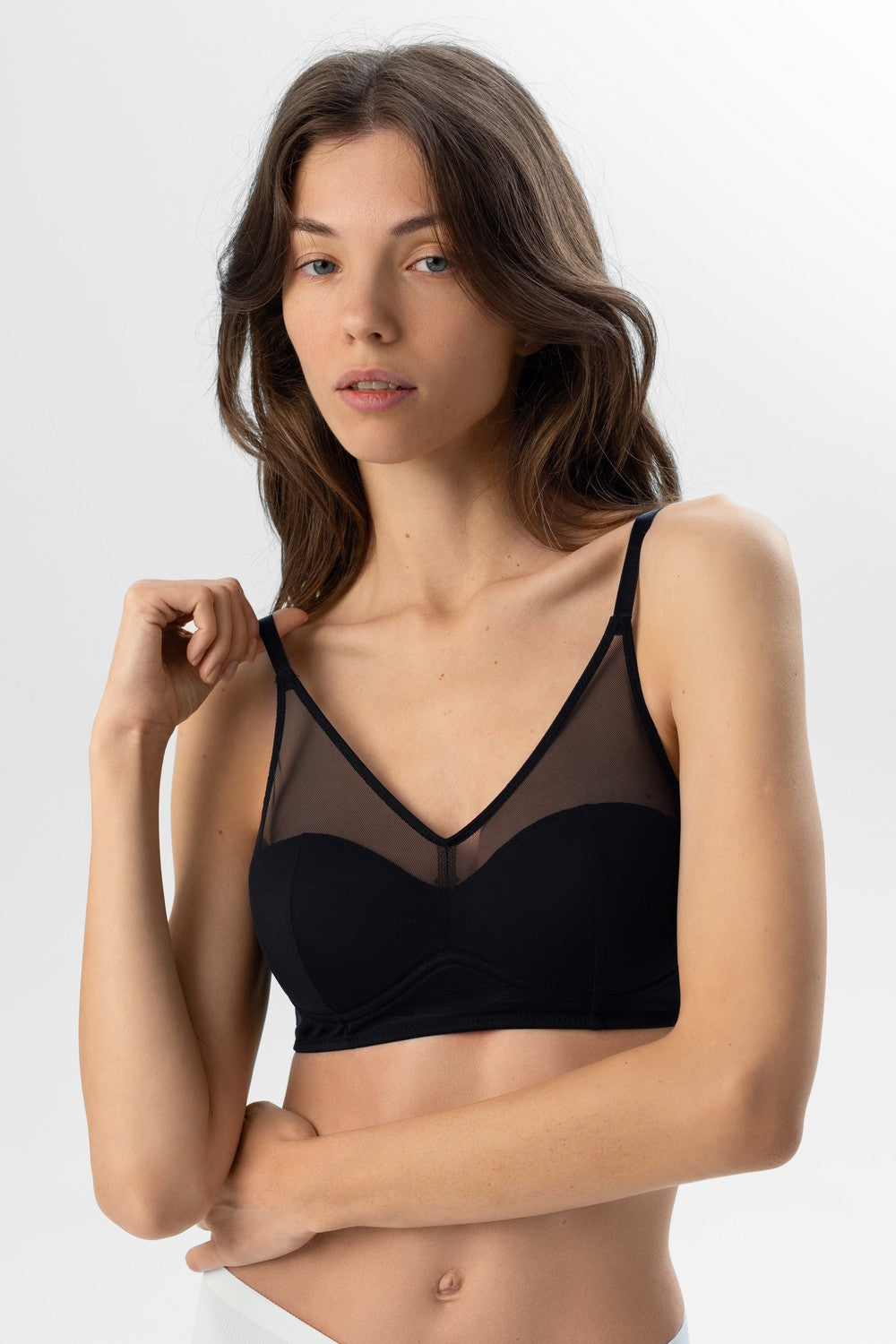 Полудублированный бюстгальтер без косточек L1525A Moncerat black