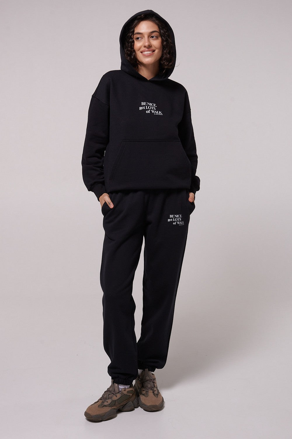 Трикотажное худи на флисе LC002h black