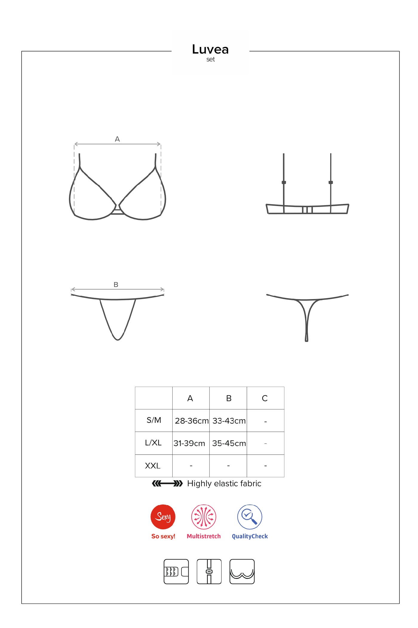 Кружевной комплект с косточками Luvae