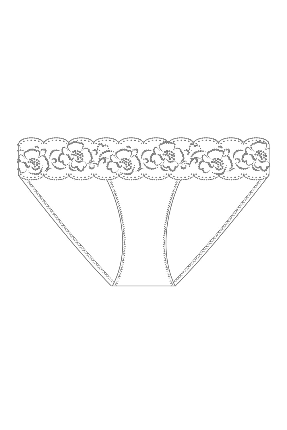 Хлопковые трусики слип для беременных с кружевом 551