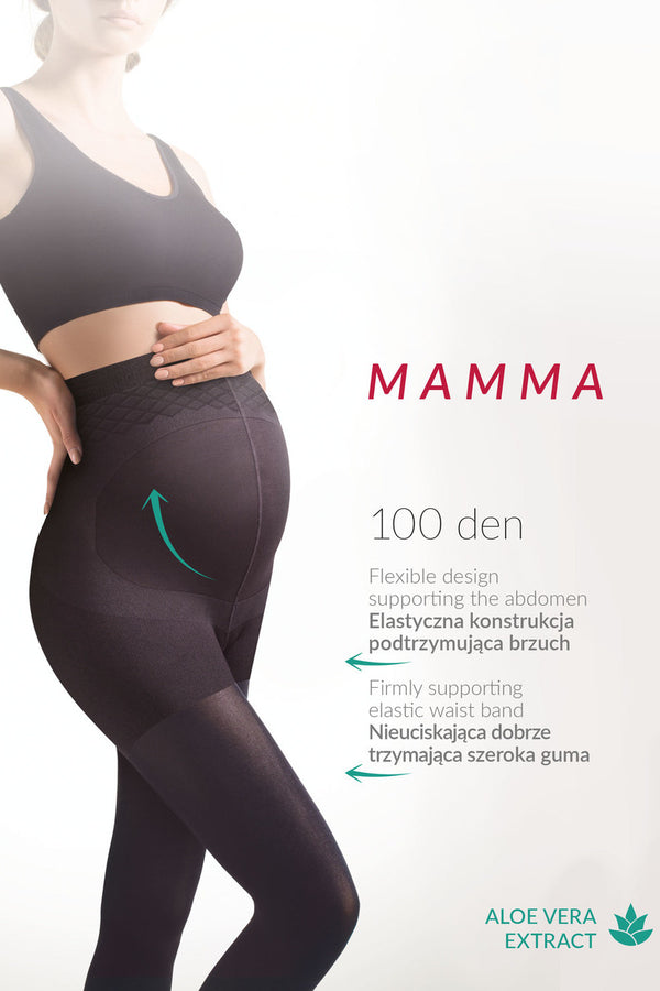 Колготки для беременных с эластичными шортиками Mamma 100d