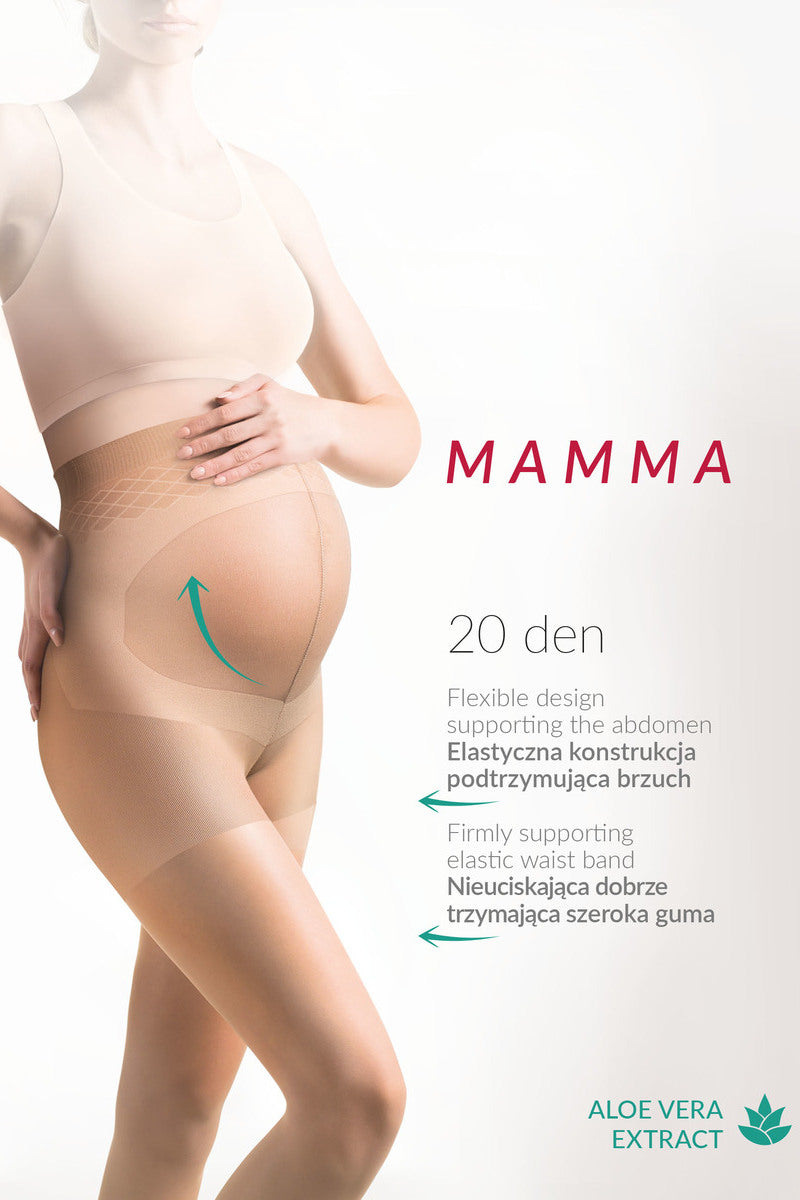 Колготки для беременных с эластичными шортиками Mamma 20d