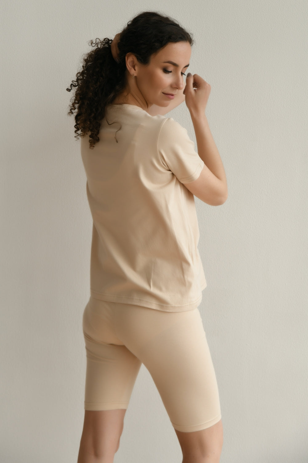 Хлопковая футболка для беременных 24300 beige