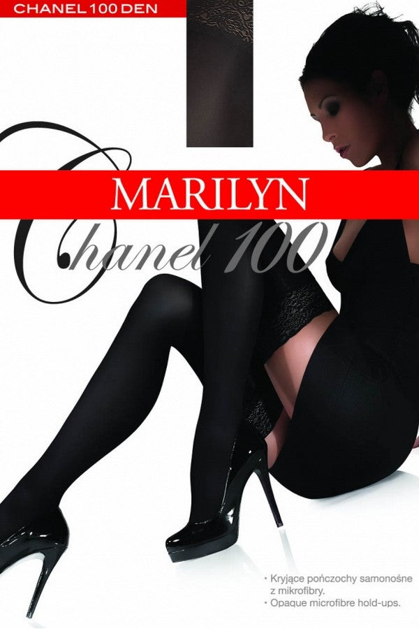 Плотные матовые чулки Chanel 100d