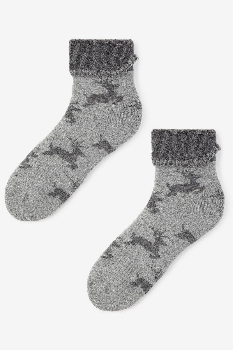 Теплые носки с оленями X31 Angora Terry