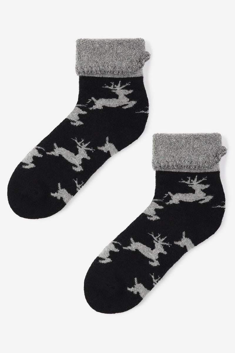 Теплые носки с оленями X31 Angora Terry