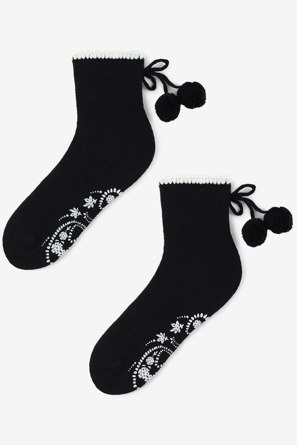 Теплые носки с помпонами X41 Angora ABS Terry