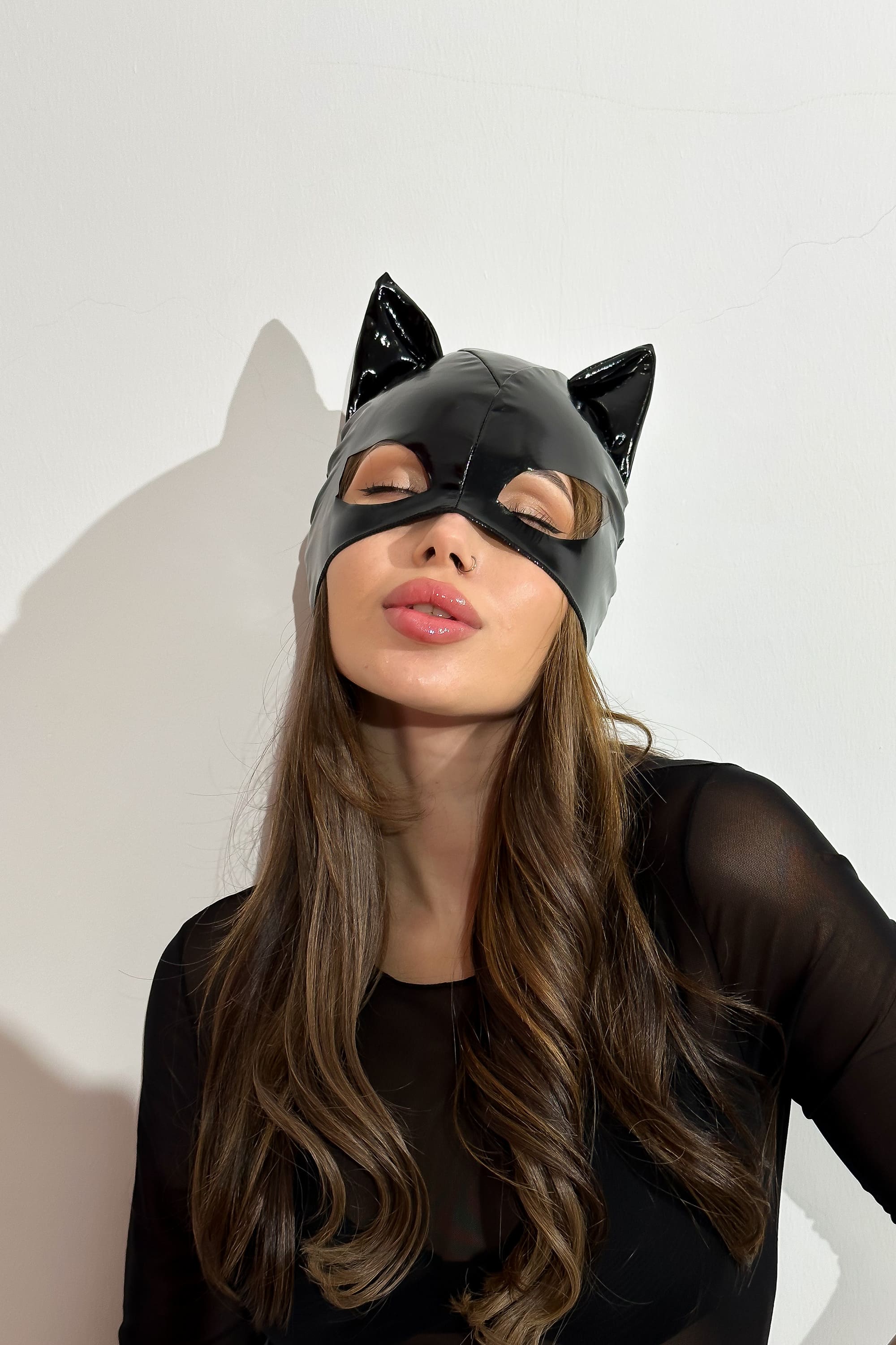 Лаковая маска кошки 7094