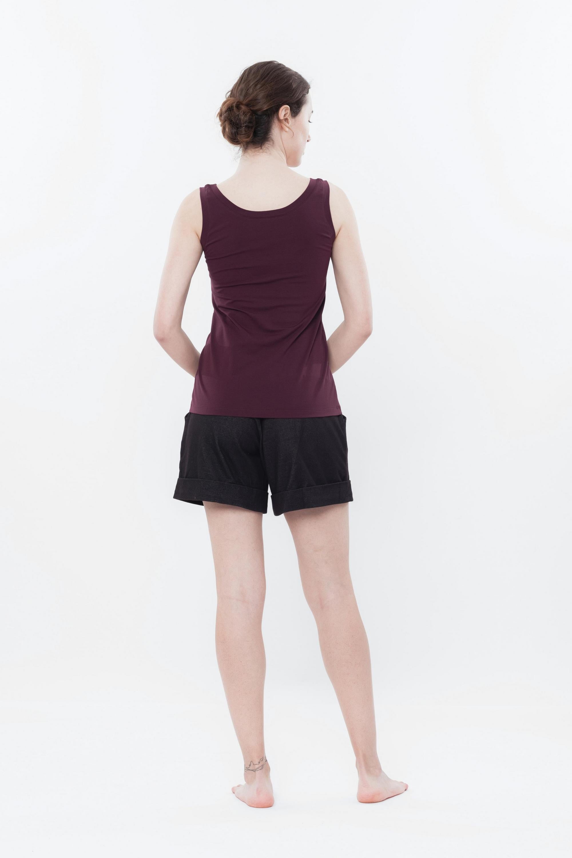 Хлопковая майка 0100 dark violet