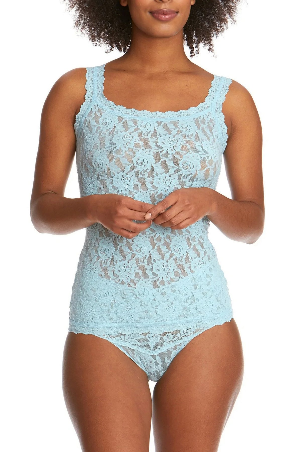 Кружевная майка 1390LP Signature Lace rain cloud blue