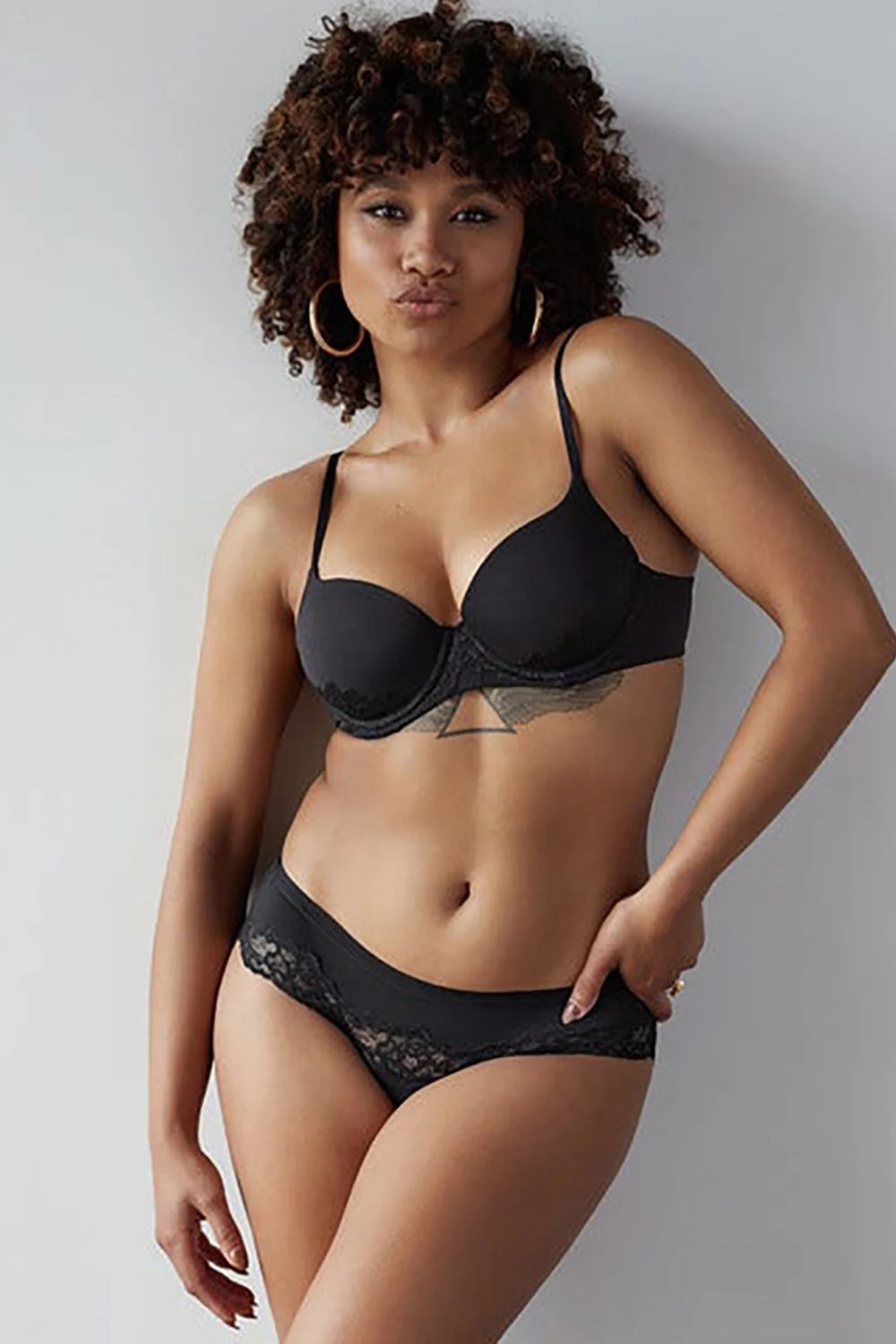 Гладкий хлопковый бюстгальтер Simply Me 2211612 black