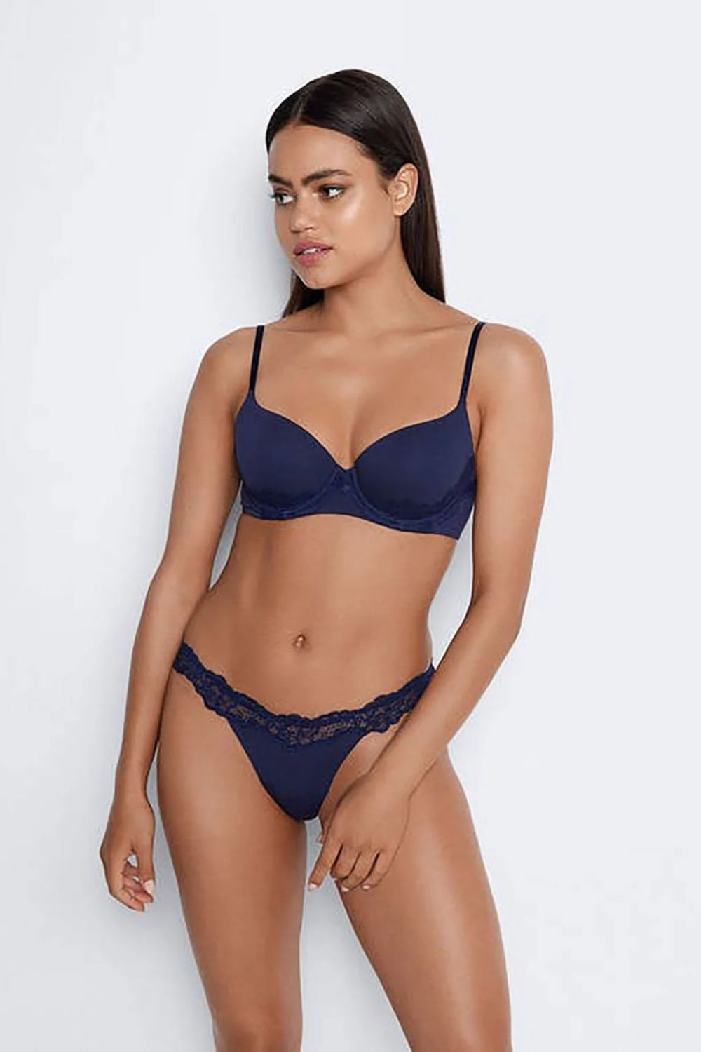 Гладкий хлопковый бюстгальтер Simply Me 2211612 evening blue