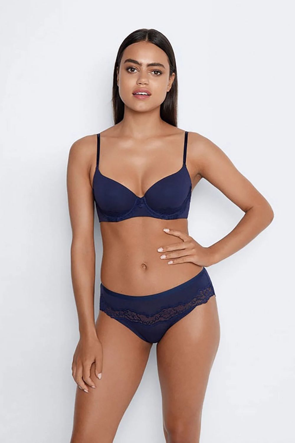 Гладкий хлопковый бюстгальтер Simply Me 2211612 evening blue