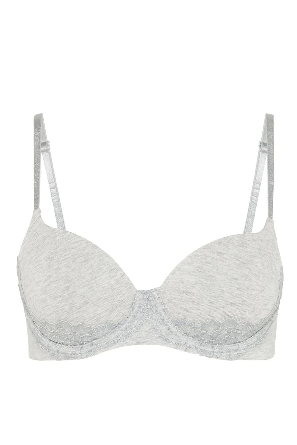 Гладкий хлопковый бюстгальтер Simply Me 2211612 gray