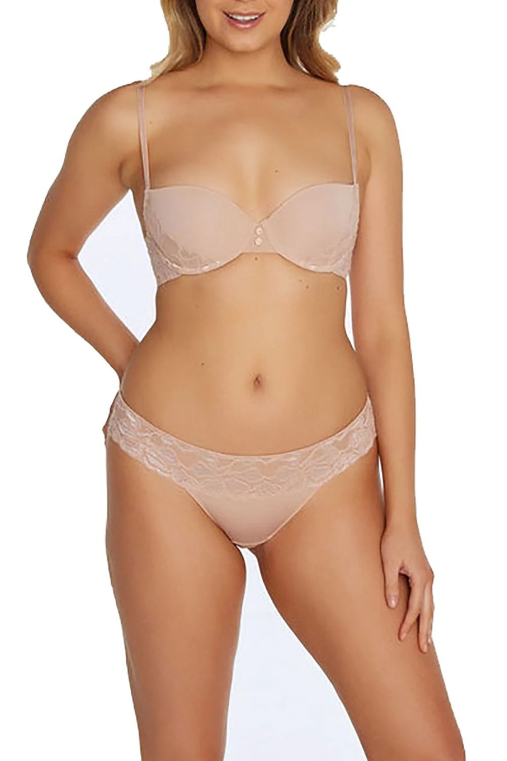 Трусики слип с кружевным поясом Captivate Me 301667 beige