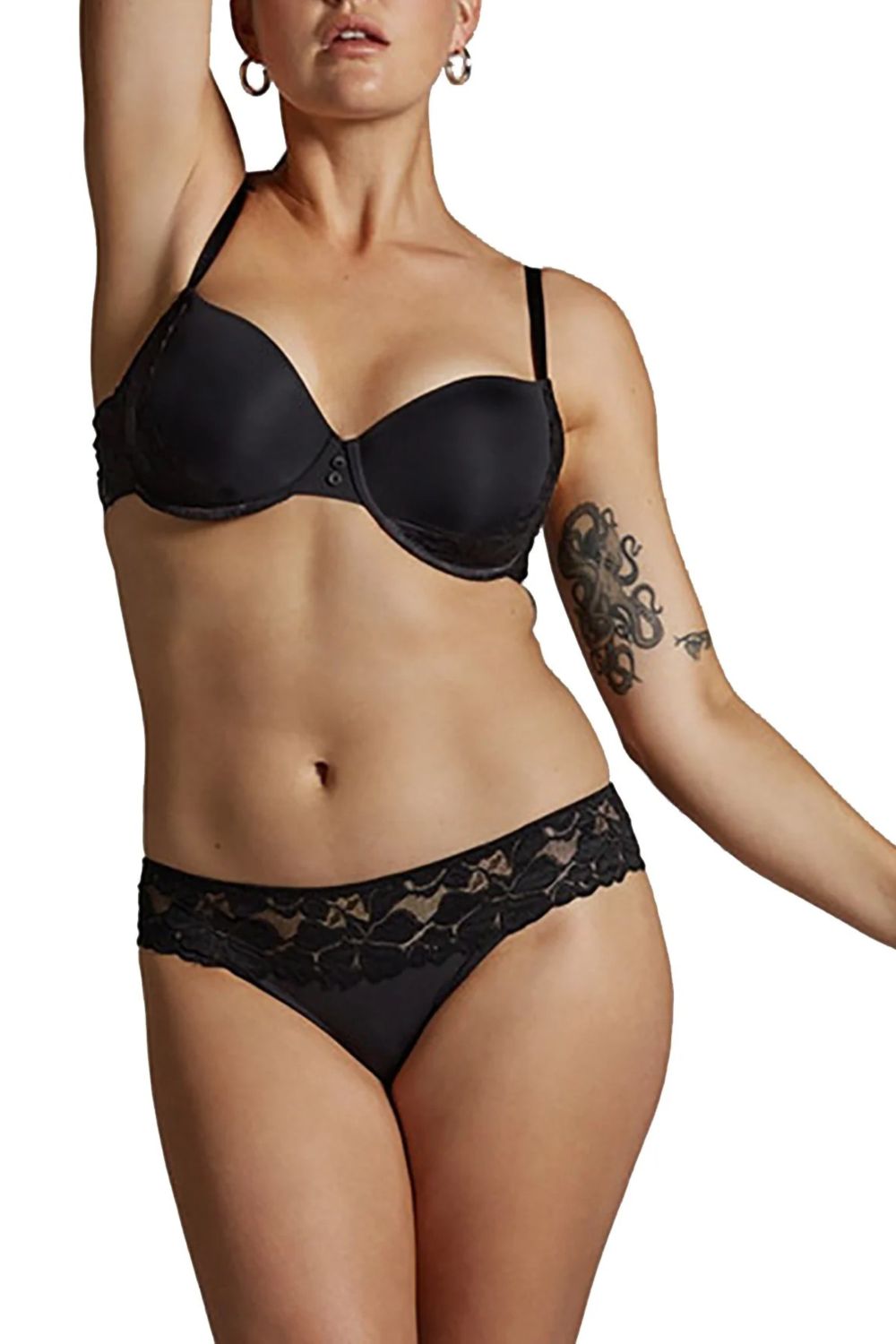 Трусики слип с кружевным поясом Captivate Me 301667 black