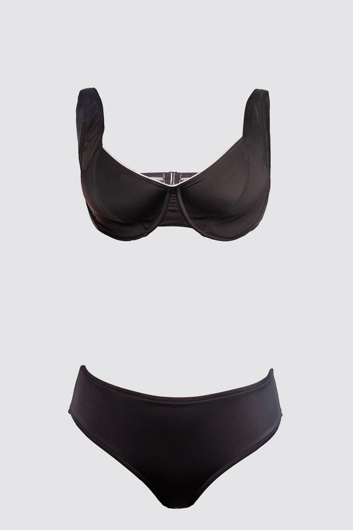 Раздельный купальник бикини для пышных форм 01.6012 brown