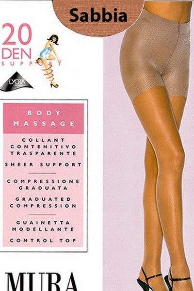 Тонкие колготки с утягивающими шортиками 302 Body Massage 20d