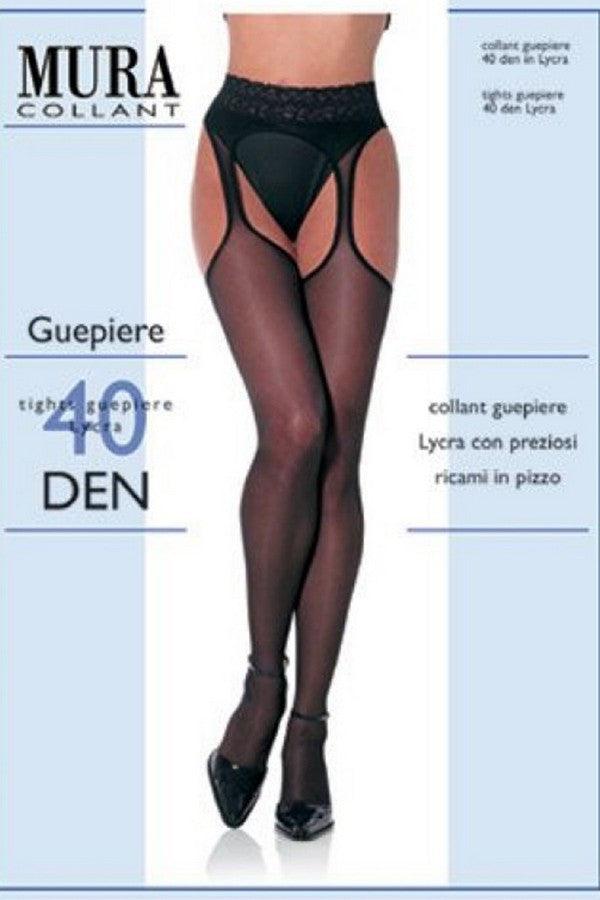 Колготки с имитацией чулок с поясом 622 Guepiere 40d