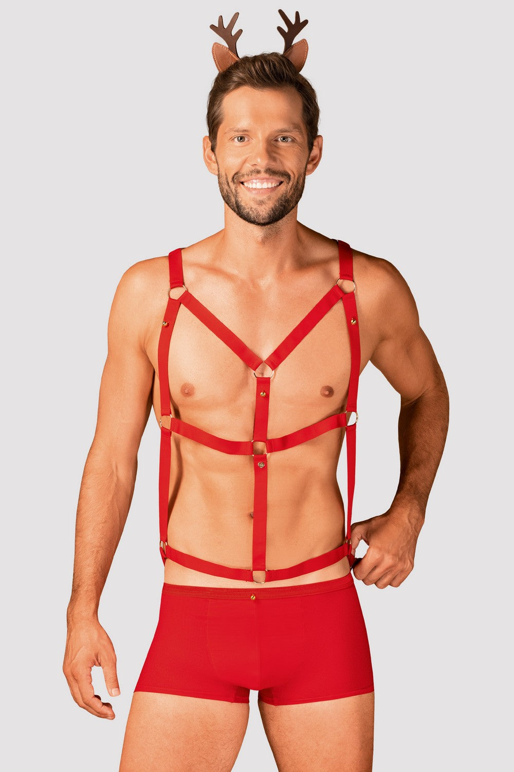 Эротический комплект для мужчин MR Reindy red