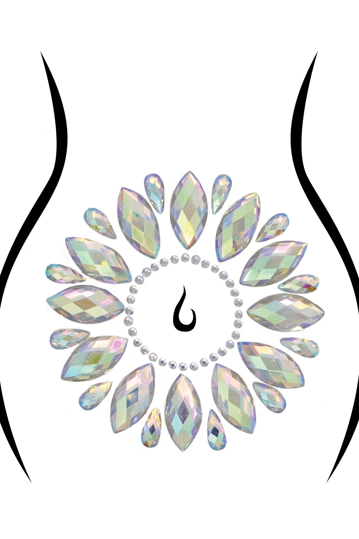 Самоклеящиеся стразы на тело Fluer body jewels sticker