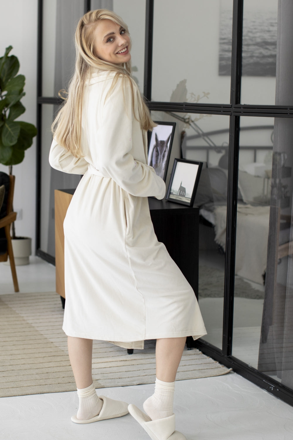 Мягкие домашние тапочки LH580-03 Lux champagne