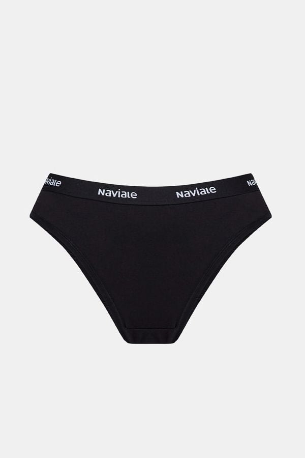 Трусики слип из хлопка LU123-02 black