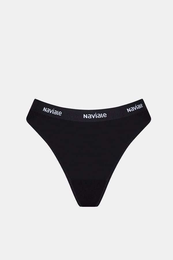 Трусики стринг из хлопка LU133-02 black